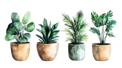 Obraz premium indoor plants in pots