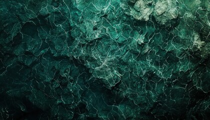 Fototapeta premium Underwater view of a dark green stone texture background, evoking a mysterious sea floor ambiance with natural patterns.