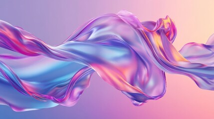 A vibrant, flowing fabric design with ethereal colors blending in a soft gradient, creating a sense of elegance and movement.