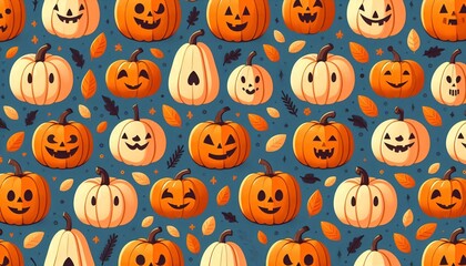 Obraz premium pumpkin pattern texture background