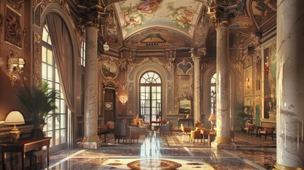 Obraz premium Grand Interior of a Luxury Mansion