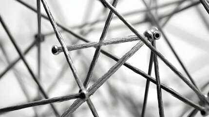 Hierarchical Structure in Organizations Depicted with Metal Wires and Nails  -