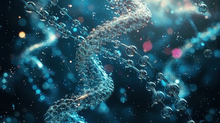 Molecular Marvels: 3D Abstract Scientific Background