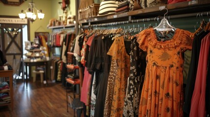 Obraz premium Boutique Clothing Store Interior