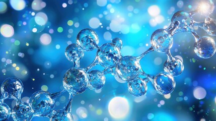 Molecular Marvels: 3D Abstract Scientific Background