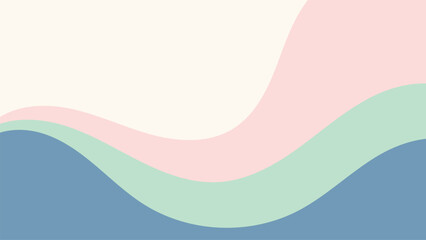 colorful pastel abstract waves layer background vector design