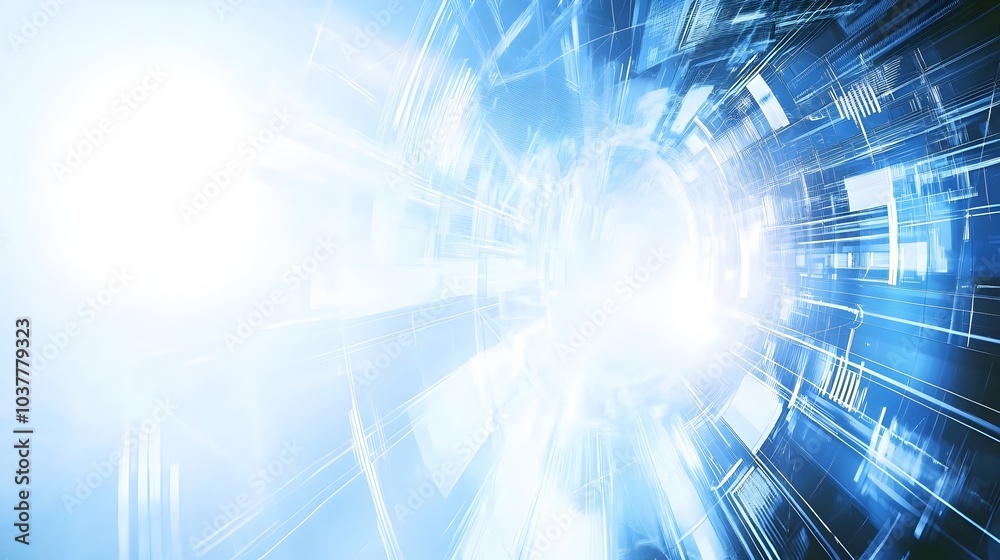Canvas Prints abstract technology business background with motion blur zoom