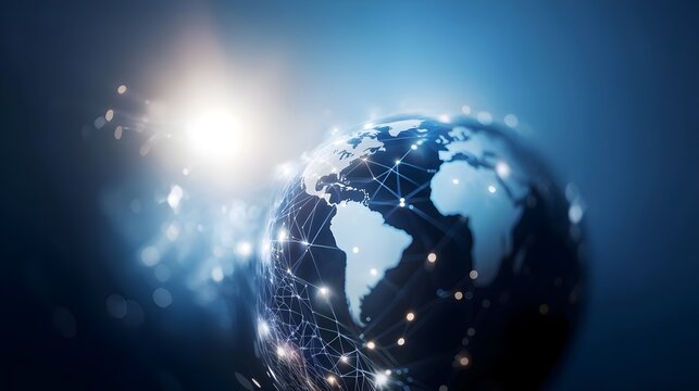 Global earth business technology background