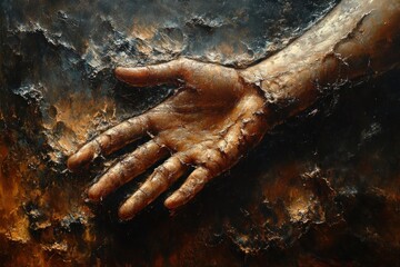 Fototapeta premium Hand Reaching Out From The Earth