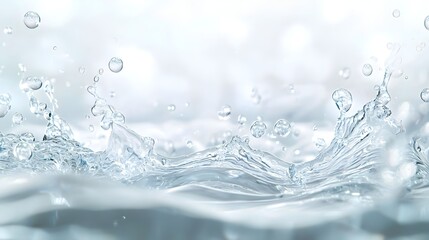 Water Splash with Bubbles