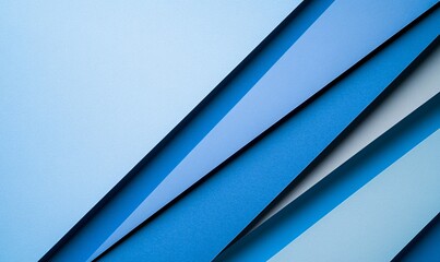 Obraz premium Abstract blue geometric background with layered paper effect, suitable for design projects, presentations, and creative visuals.