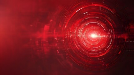 Obraz premium Red technology background and abstract digital tech circle.copy space.