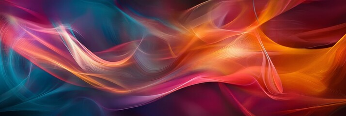 Obraz premium An abstract swirl of vibrant colors blending harmoniously, creating a dynamic and fluid visual experience.