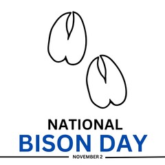 National Bison Day. bison vector illustration. november 2