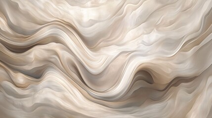 Fototapeta premium Abstract wavy background with soft beige and cream tones creating a smooth, flowing texture, ideal for modern designs and artistic projects.