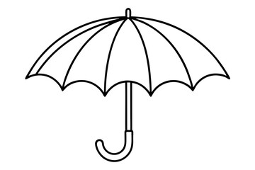 Black umbrella vector silhouette.