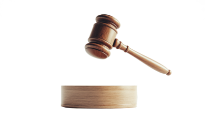  Judge gavel on transparent background
