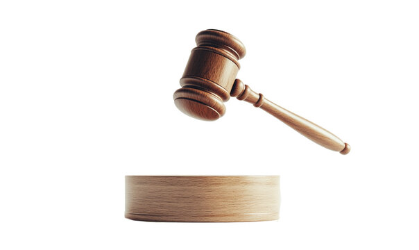  Judge gavel on transparent background
