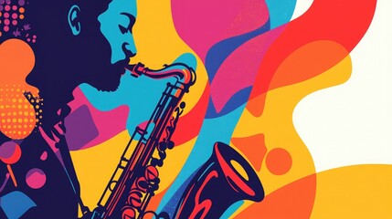 Abstract poster art for a jazz music performance