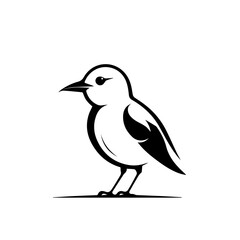 Bird On Branch Thin Line Icon. Dove Icon on Black and White Vector Backgrounds. vector logo bird. bird line vector logo design icon.