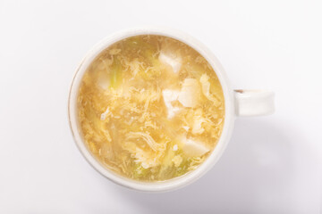 白菜と豆腐の卵スープ