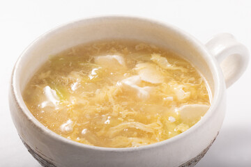 白菜と豆腐の卵スープ