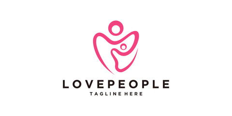 logo design love people, family, wellness, care, health, logo design vector, symbol, icon, idea, creative.