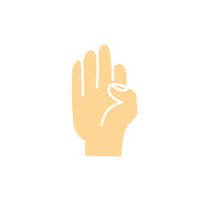 hand gesture vector element