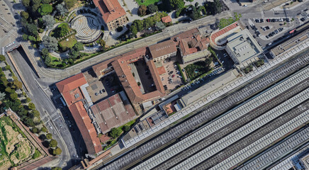 Fototapeta premium Italy, Florence, bird's-eye view, in summer