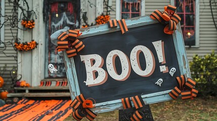 Spooky Halloween Chalkboard Decoration