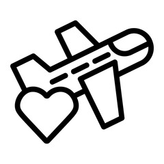 honeymoon Line Icon