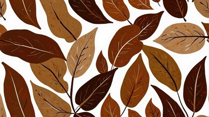 Abstract oil painting pattern in a small leave