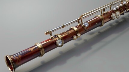 Detailed Bassoon on Clean Background