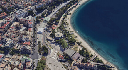 Reggio Calabria's Coastline from Above: Ionian Sea and Urban Landscape