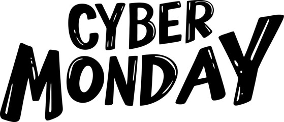 Cyber monday text decoration 