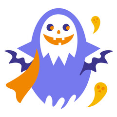 Ghost Halloween vector silhouette, Halloween Ghost Vector art Illustration