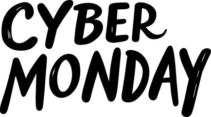 Cyber monday text decoration 