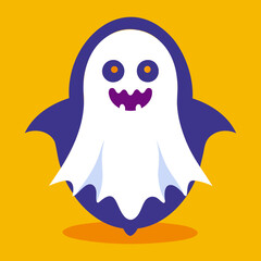 Ghost Halloween vector silhouette, Halloween Ghost Vector art Illustration