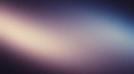 Purple blue glowing dark colour wave grainy backdrop design. Abstract glowing grainy gradient texture, website header, poster, banner, copy space