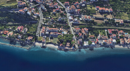 Reggio Calabria's Coastline from Above: Ionian Sea and Urban Landscape