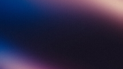 Purple blue magenta glowing dark colour wave grainy backdrop design. Abstract glowing grainy gradient texture, website header, poster, banner, copy space