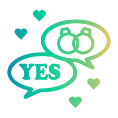 speech Line Gradient Icon