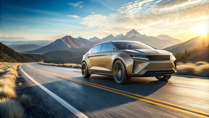 Naklejka premium design of modern a car runing on the road