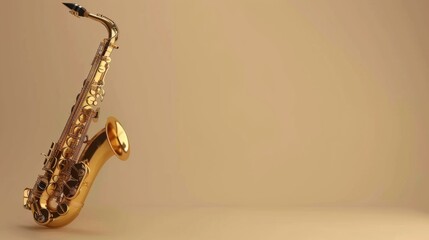 Elegant Saxophone on Clean Background