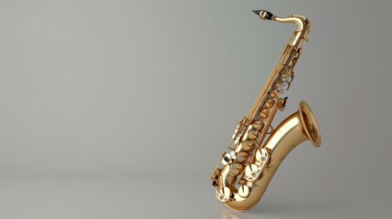 Elegant Saxophone on Clean Background
