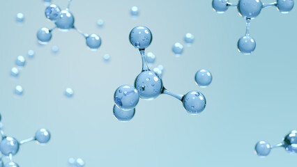 Crystal Clear 3D Molecular Structure Scientific Visualization  Design 3D render