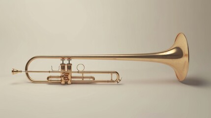 Obraz premium Elegant Trombone on Clean Background