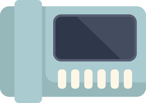 recommend clip art: This office phone is displaying a blank screen, suggesting a moment of pause in communication