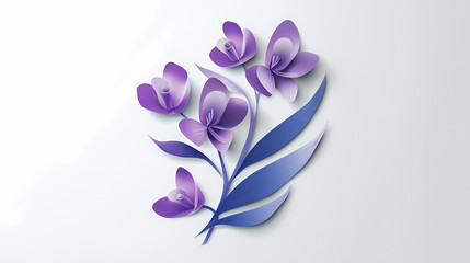 Obraz premium Vanda Orchid logo 3d vector papercut