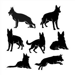 Dog silhoutte set 01.eps